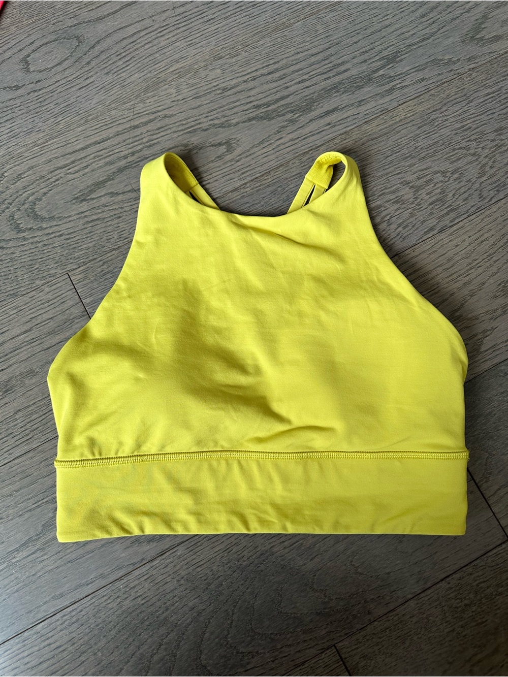 Lululemon athletica Neon Yellow High-Neck Sports Bra